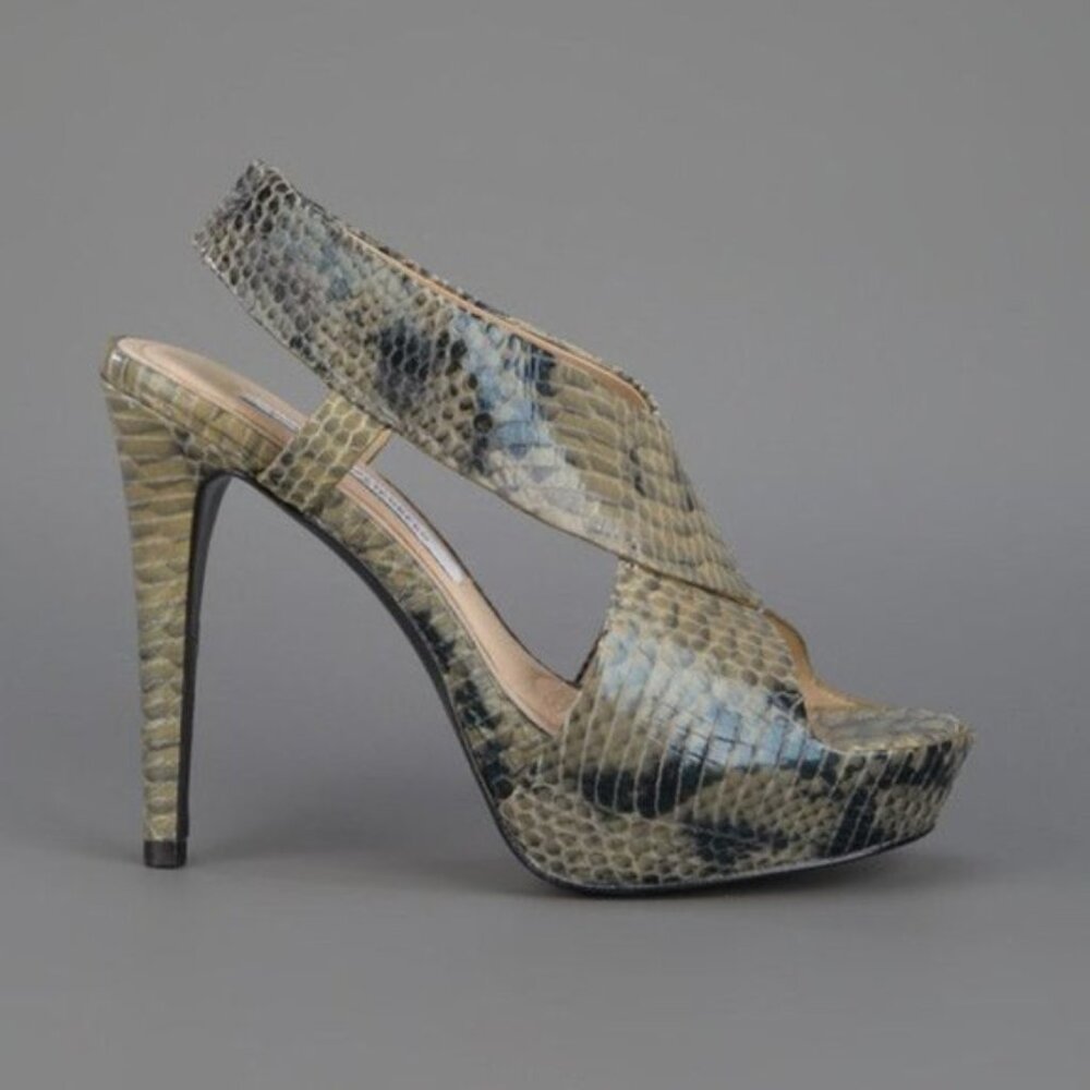 DVF Zia II Snakeskin Platform Sandals